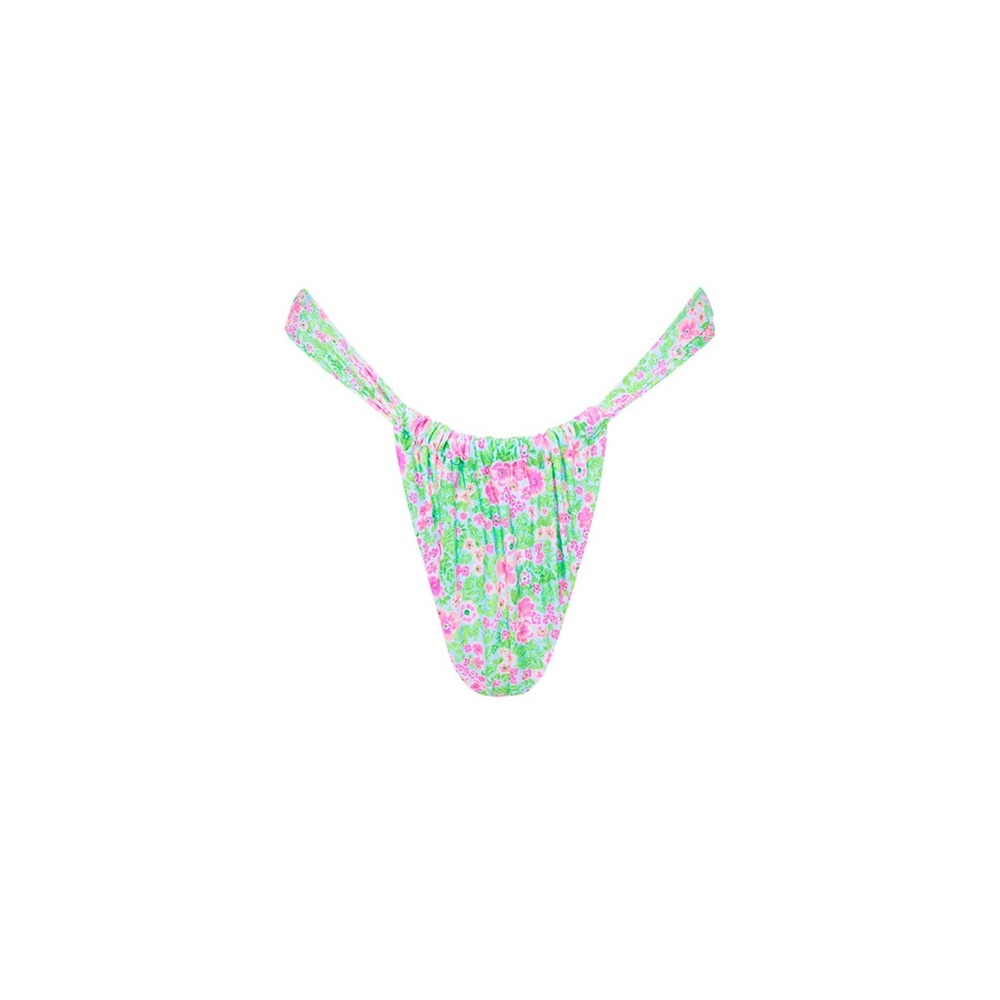 Kulani Kinis Ruched Thong Bikini Bottom Forbidden Love (Medium)
